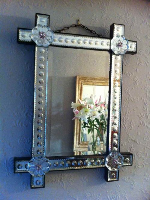 A Highly Unusal Useful Size Art Deco Wall Mirror.