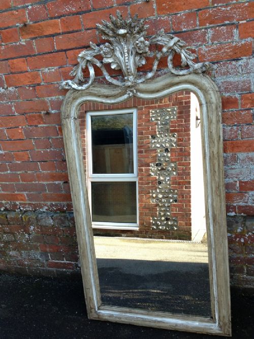 A Stunning Highly Decorative and Unusual Early 19th Century French Large Painted Mirror.