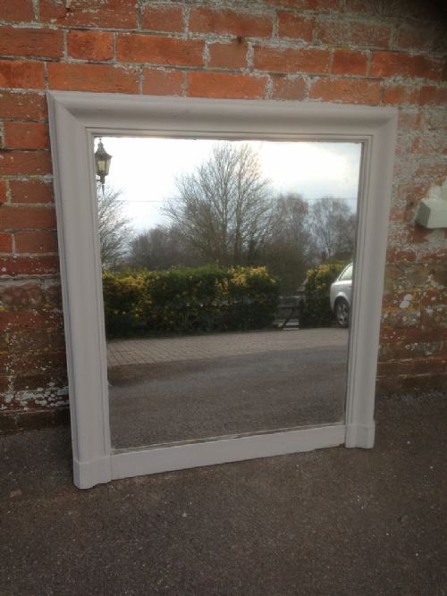 A Very Useful Size Antique 19th Century French Painted Mirror.