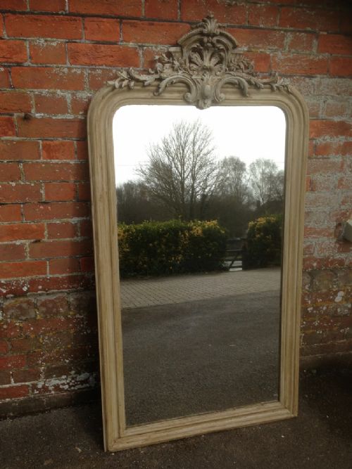 A Wonderful Early French Antique 19th Century Large Painted Mirror