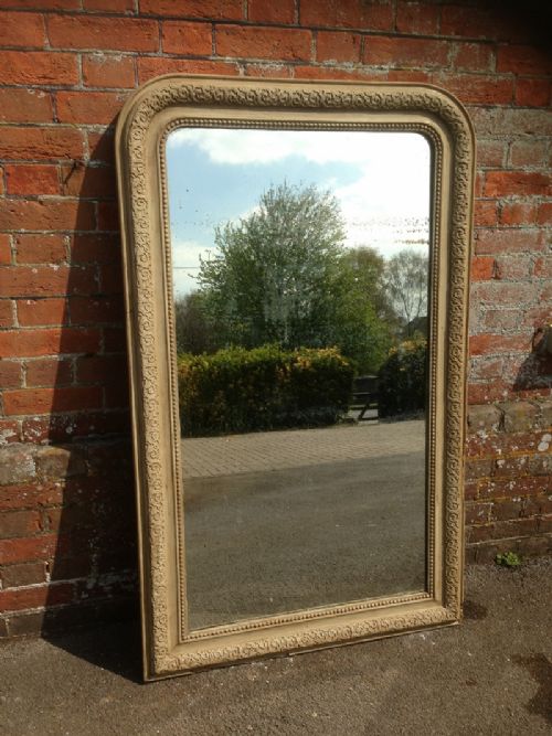 A Very Useful Large Size French Antique 19th Century Arched Top Mirror.