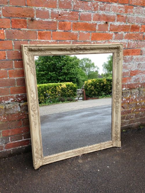 A Very Useful Size Antique Early 19th Century French Carved Wood Louis Phillippe Mirror.