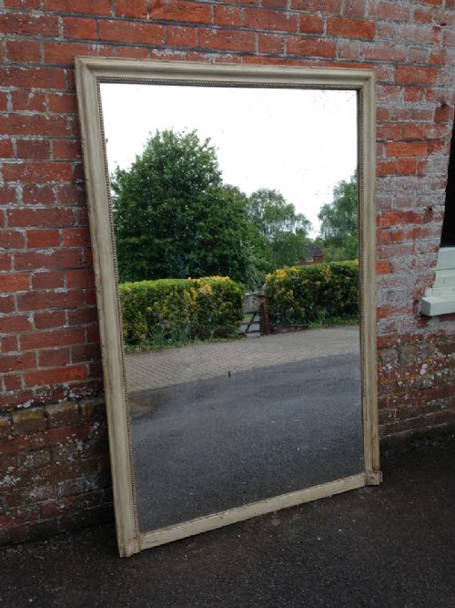 A Fabulous Large Early French Antique 19th Century Painted Mirror