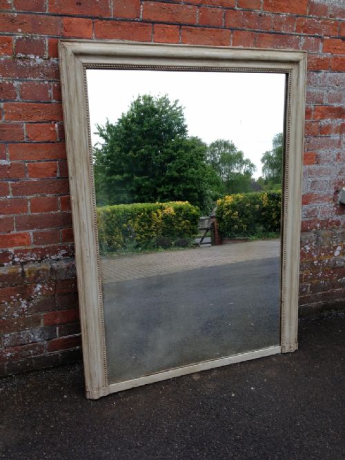 A Very Useful Size Large French Early 19th Century French Painted Mirror.