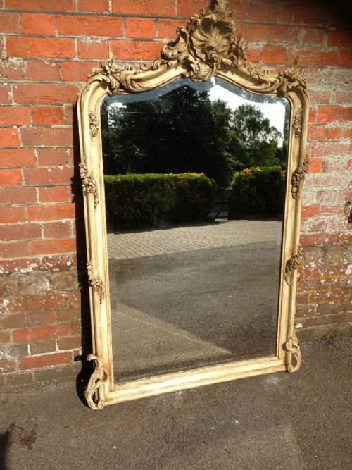 A Stunning Large Highly Decorative Antique 19th Century Ornate Bevelled Mirror.