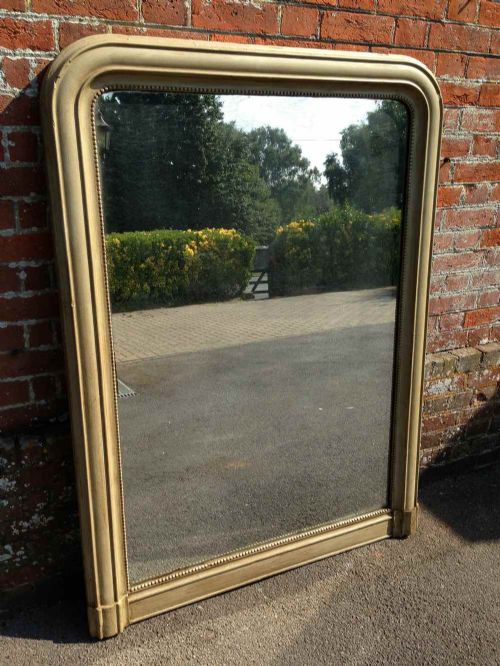 A Fabulous Highly Useful Antique 19th Century French Large Carved Wood & Gesso Louis Phillippe Overmantal Mirror.