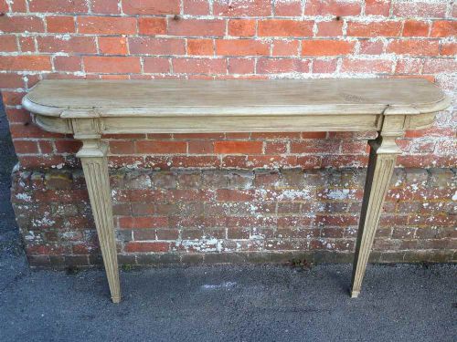 A Very Useful Size Antique 19th Century French Carved Wood Painted Console Table.
