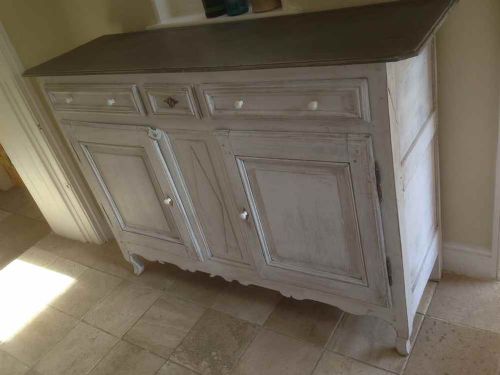 A Stunning Early Antique 19th Century Swedish Painted 2 Door Buffet.