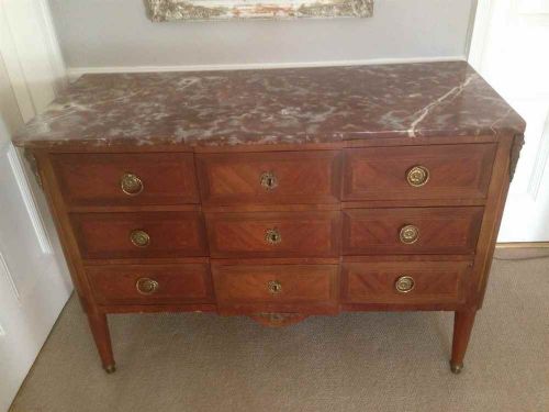 A Good Size Antique 19th Century French Original 3 Drawer Commode.