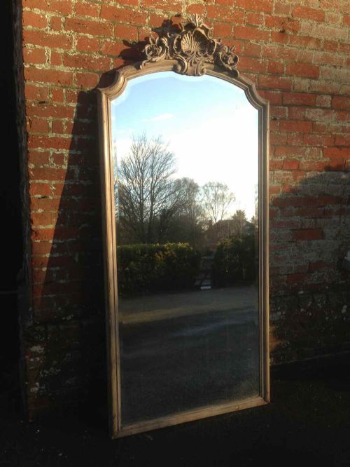 A Stunning Large Highly Decorative Antique 19th Century French Carved Wood and Gesso Mirror