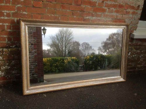 A Fabulous Large Very Unusual Antique 19th Century French Ribbed Framed Mirror.