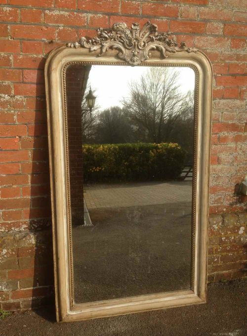A Wonderful Large Antique 19th Century French Painted Mirror.