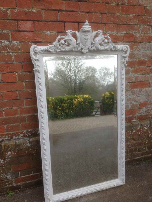 A Wonderful Good Size Antique 19th Century French Painted Mirror.