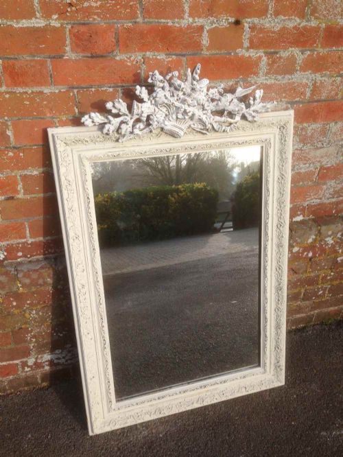 A Useful Size Antique 19th Century French Painted Mirror.