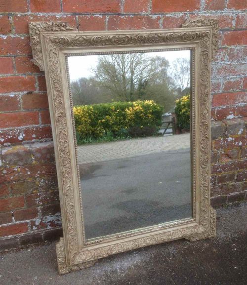 A Useful Size Antique 19th Century French Painted Mirror.