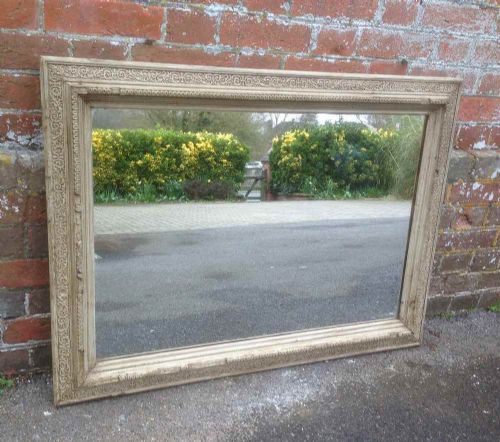 A Good Size Antique 19th Century French Painted Mirror.
