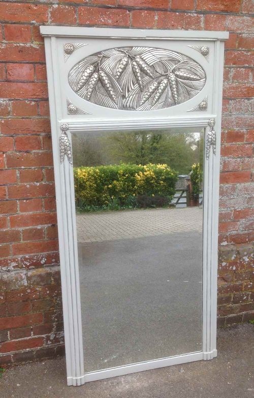 A Wonderful Highly Decorative Large Art Deco Carved Wood and Gesso Mirror.