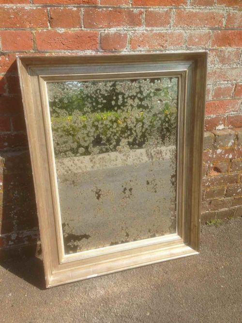 A Fabulous Highly Decorative Unusual Antique 19th Century French Original Carved Wood & Silvered Framed Mirror.