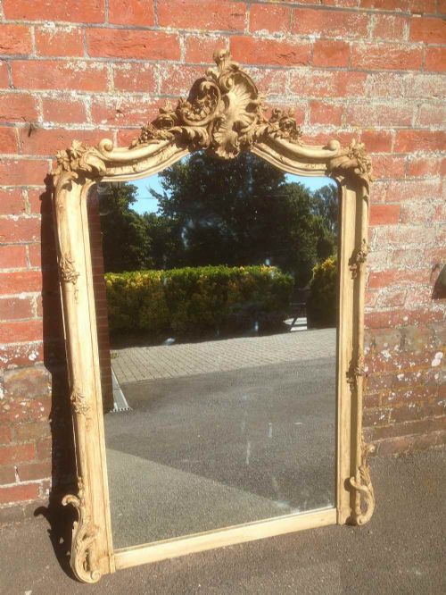 A Wonderful Antique 19th Century Large French Ornate Painted Mirror.