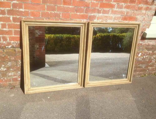 A Useful Pair of Antique 19th Century Painted Plain Mirrors.