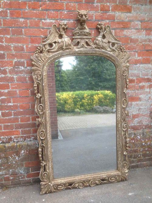 An Absolutely Stunning Highly Decorative Large Early Antique 19th Century Italian Mirror.
