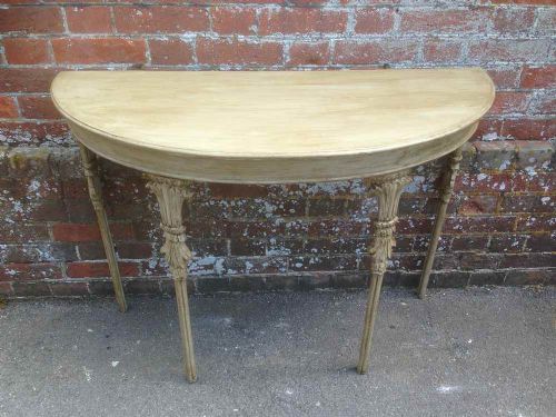 An Unusual Antique 19th Century French Painted Free Standing Console Table.