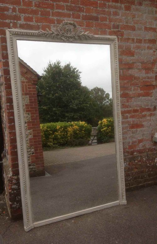 An Absolutely Stunning Extra Large Antique Early 19th Century French Painted Mirror.