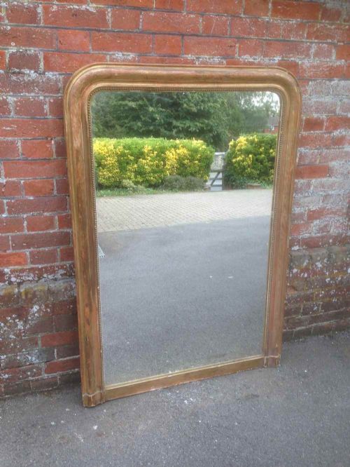 A Good Size Large Early Antique 19th Century French Original Louis Philippe Mirror.