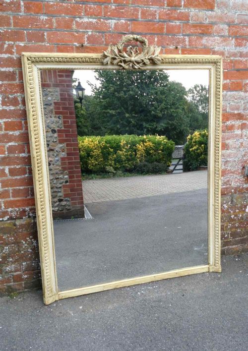 A Wonderful Large Antique 19th Century French Painted Mirror.