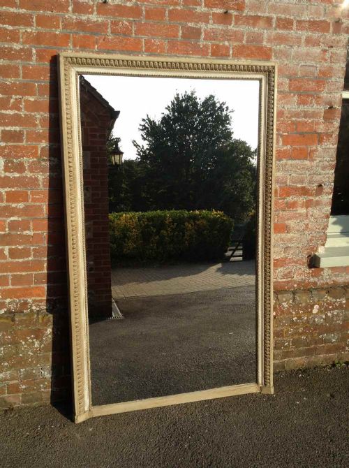 A Wonderful Large Antique 19th Century French Carved Wood and Gesso Ornate Painted Mirror.