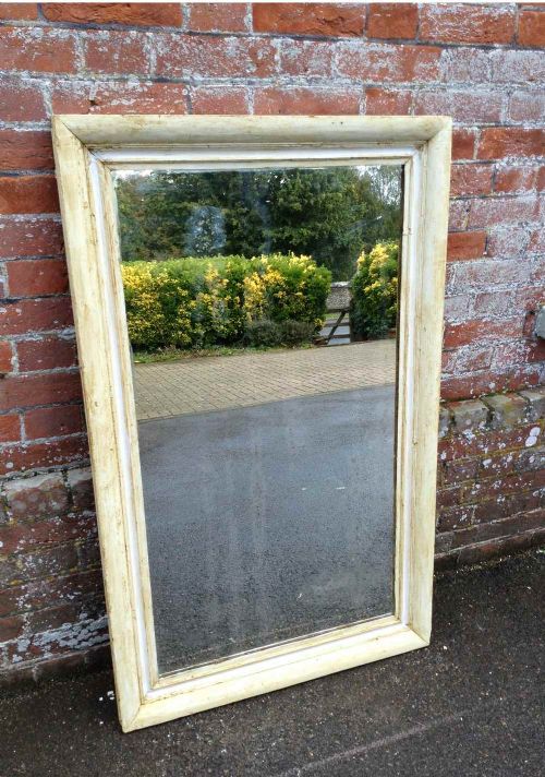 A Highly Useful Antique 19th Century French Painted Mirror.