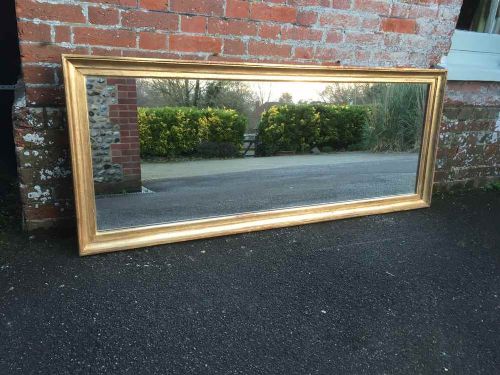 A Fabulous Large Antique 19th Century French Carved Wood & Gilt Bistro Mirror.