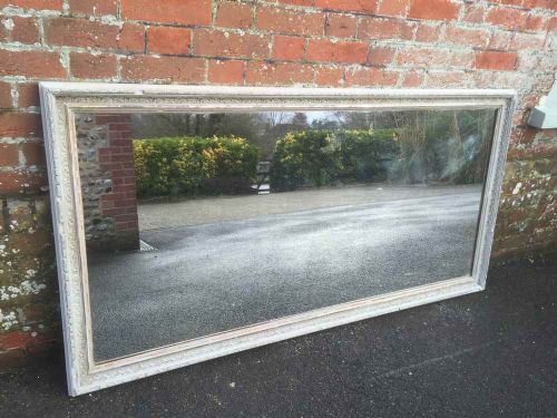A Highly Decorative Antique 19th Century French Large Original Distressed Mirror.
