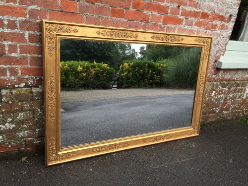 A Stunning Large Antique 19th Century French Carved Wood & Gesso Original Gilt Louis Philippe Mirror.