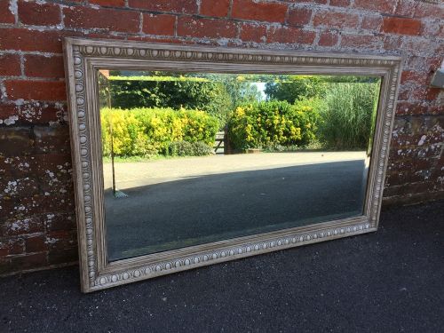 A Very Useful Size Antique 19th Century French Carved Wood Painted Mirror.