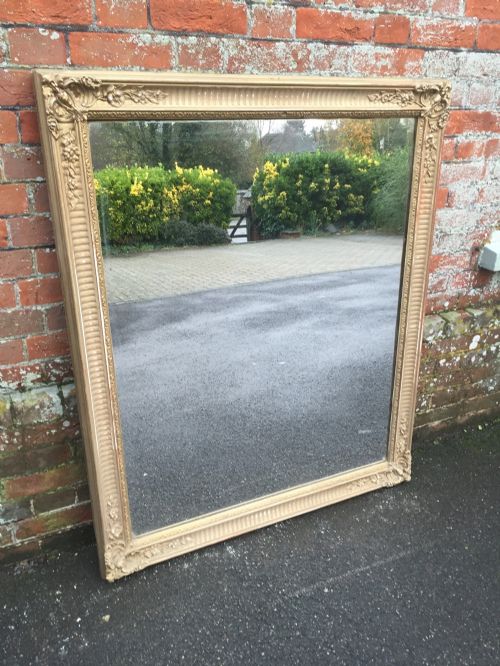 A Fabulous Very Useful Early Antique 19th Century French Carved Wood & Gesso Original Gilt Louis Philippe Mirror.
