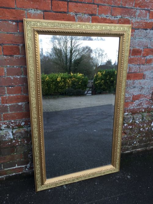 A Superb Very Useful Early Antique 19th Century French Carved Wood & Gesso Original Gilt Ornate Mirror.