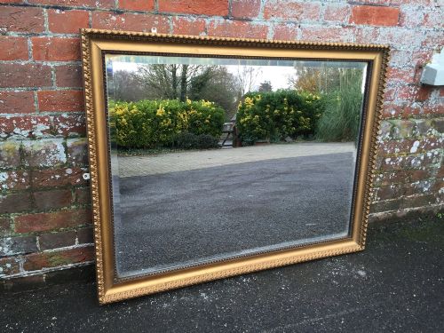 A Good Size Antique 19th Century Carved Wood and Gesso English Mirror.