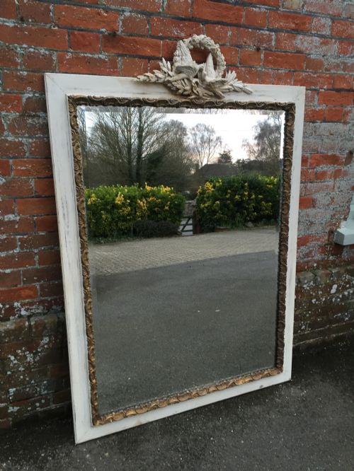 A Fabulous Large Highly Decorative Antique 19th Century French Carved Wood & Gesso Framed Mirror.
