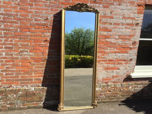 A Stunning Large Antique 19th Century French Carved Wood & Gesso Original Gilt Pier Mirror.