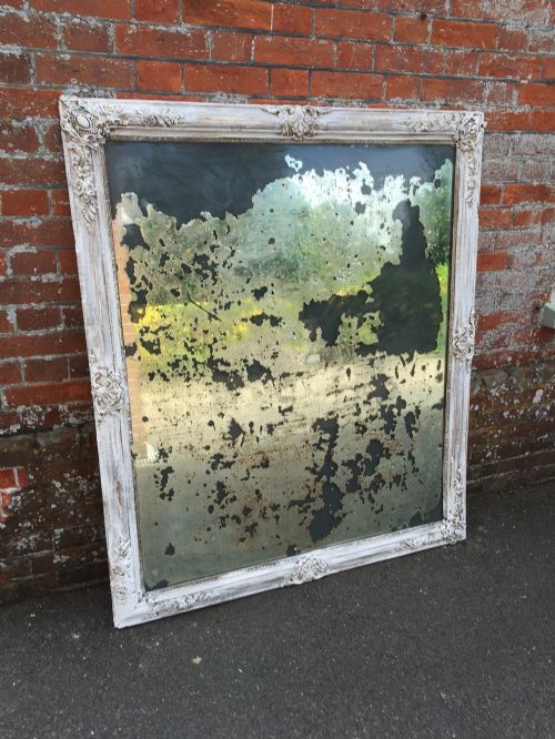 An Absolutely Stunning Large Highly Unusual Decorative Distressed Painted Louis Philippe Mirror.