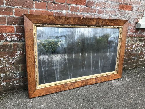 A Stunning English William IV Distressed Oak Mirror.