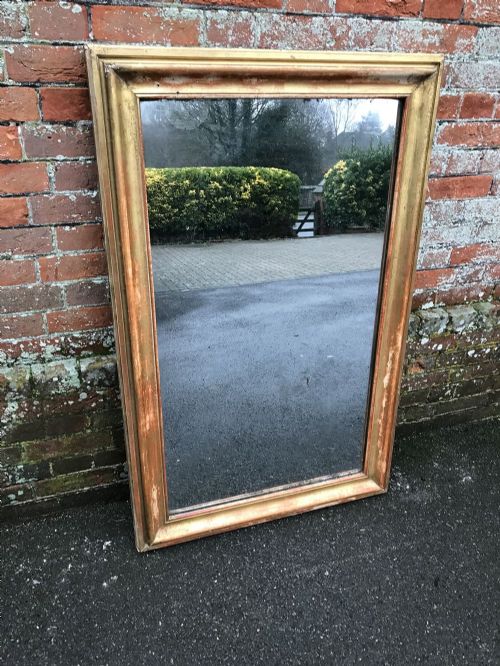 A Fabulous Antique 19th Century French Carved Wood & Gesso Original Distressed Gilt Mirror.