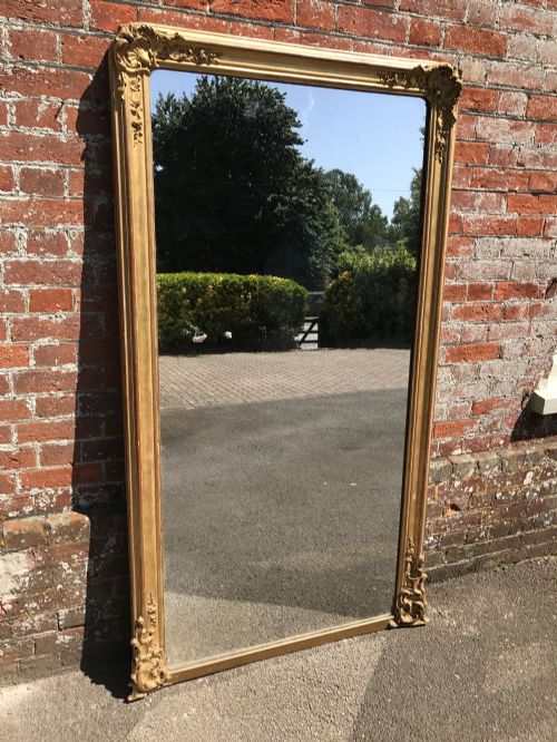 An Exquisite Large Antique 19th Century French Carved Wood& Gesso Original  Gilt Mirror.