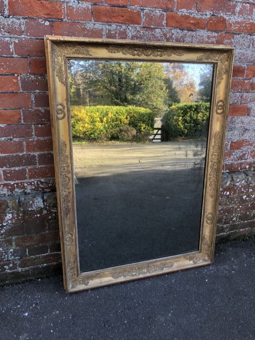 A Stunning Large Early Antique 19th Century French Carved Wood & Gesso Original Gilt Louis Philippe Mirror.