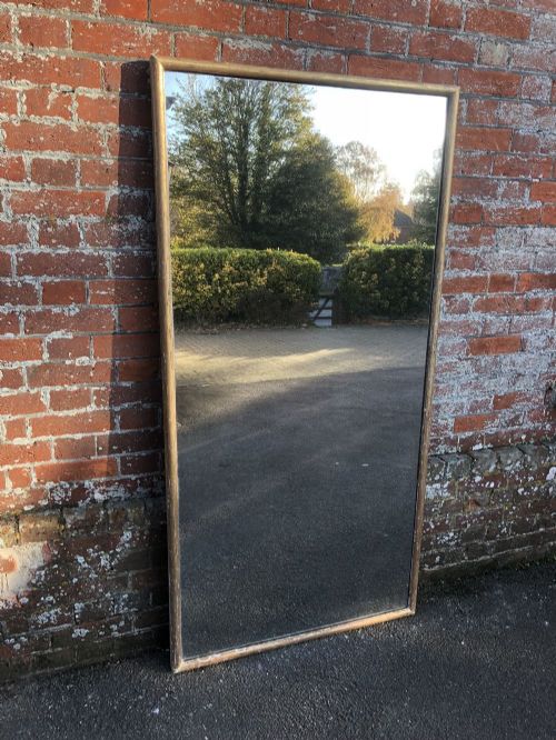 An Absolutely Stunning Highly Unusual Large Antique 19th Century French Carved Wood and Gesso Original Gilt Plain Framed Bistro Mirror.