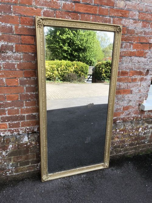 A Wonderful Large Antique 19th Century French Carved Wood & Gesso Original Gilt Framed Mirror.