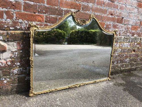 A Delightful Useful Size Antique 19th Century French Carved Wood Original Gilt Framed Mirror.