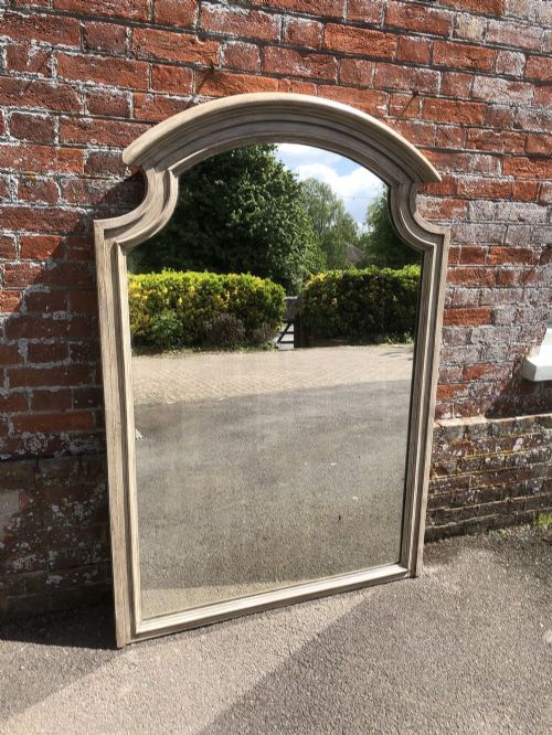 A Superb Large Antique 19th Century French Shaped Top Mirror.
