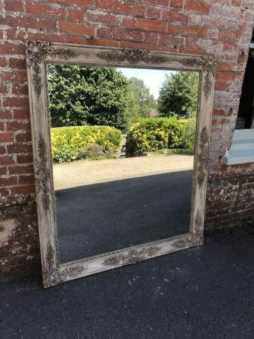 A Spectacular Large Early Antique 19th Century French Carved Wood & Gesso Original Louis Philippe Mirror.